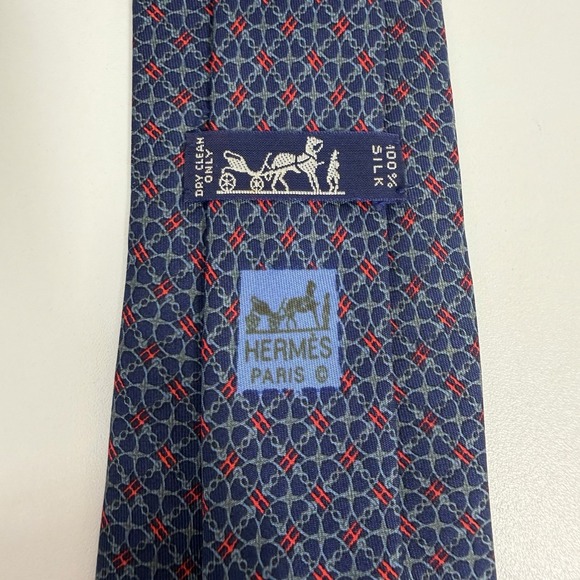 Hermes Mens Tie Chain Links 